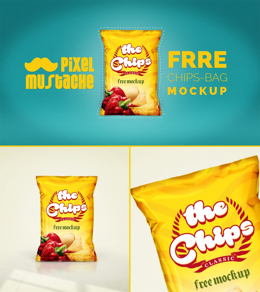Download Realistic Chips Bag Mockup Free PSD | Download Mockup