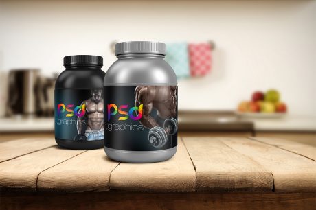 Download Protein Jar Packaging Mockup Free PSD Graphics | Download ...