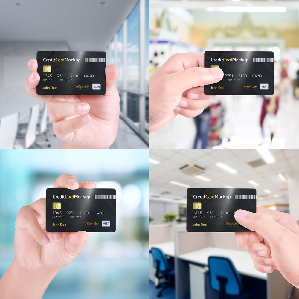 Download Hand Holding Credit Card Mockup Free PSD | Download Mockup