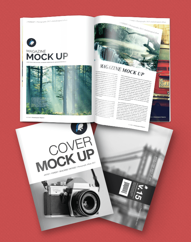 Magazine page mockup psd free download information