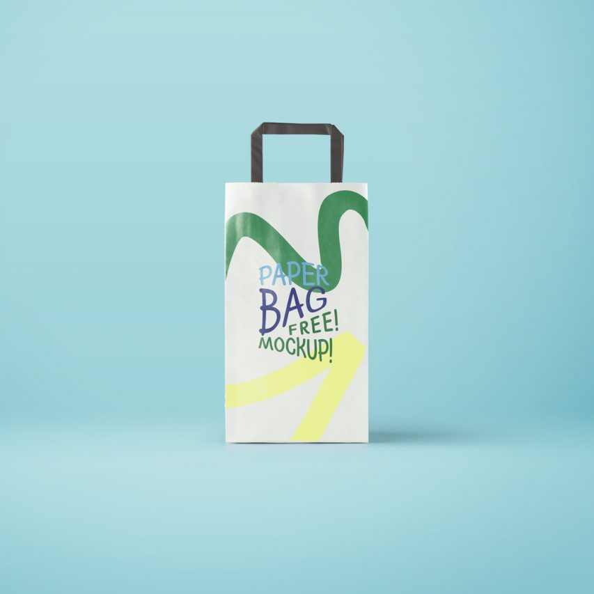 Paper Bag Packaging Mockup Free PSD