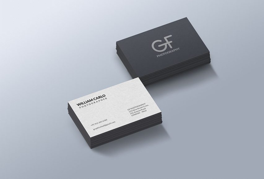 Photorealistic Business Cards Mockup Free PSD