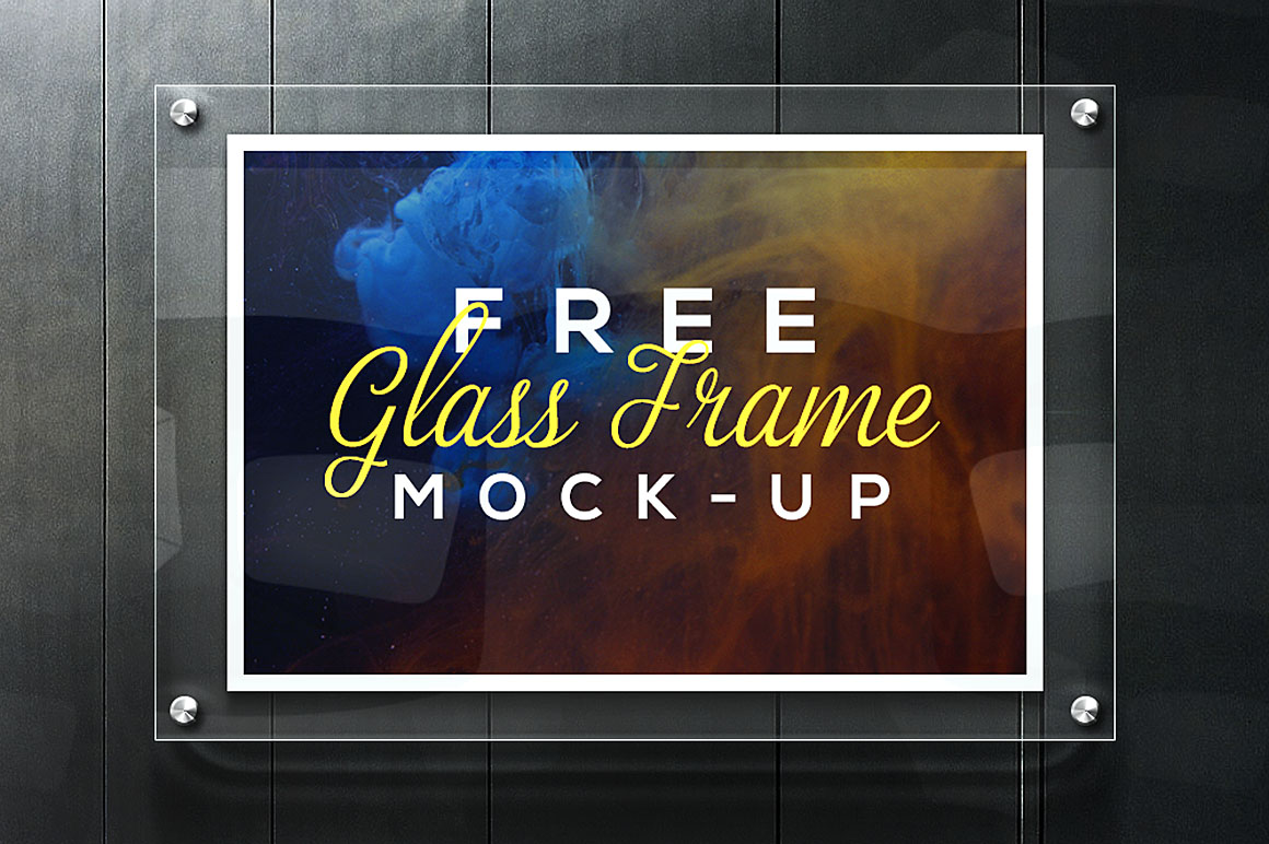 Realistic Glass Frame Mockup Free PSD | Download Mockup
