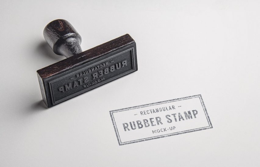 Rubber Stamp Mockup Free PSD