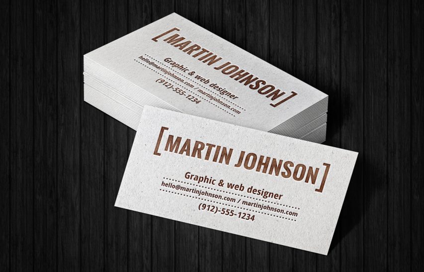Stack Business Cards Mockup Free PSD