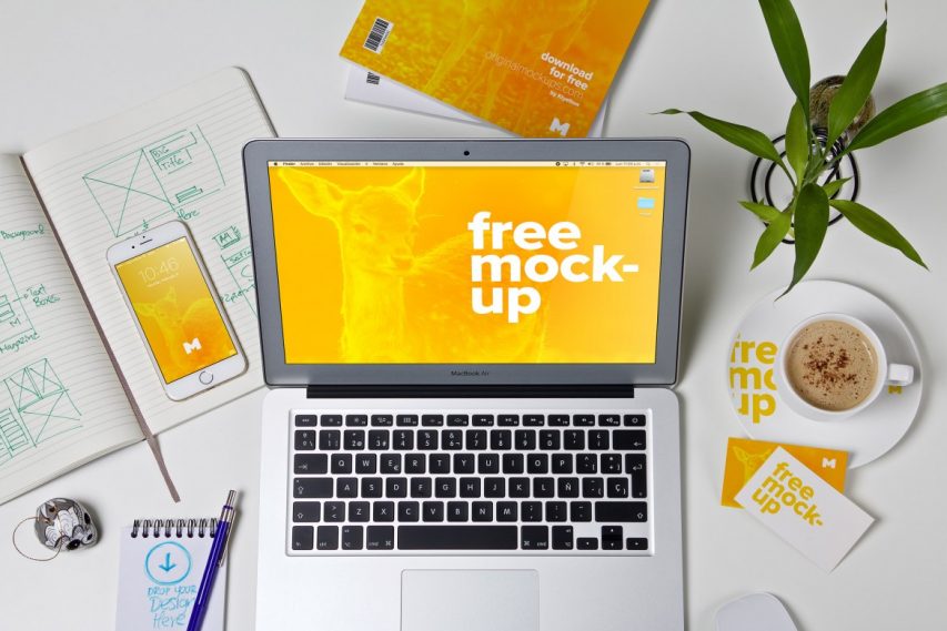 Workspace Mockup Free PSD | Download Mockup