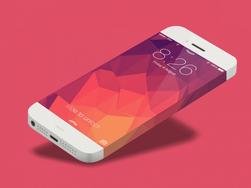 iPhone 6 Vector Mockup Template Free PSD