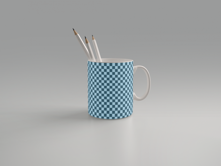 Coffee Mug Pencil Stand Mockup Free PSD