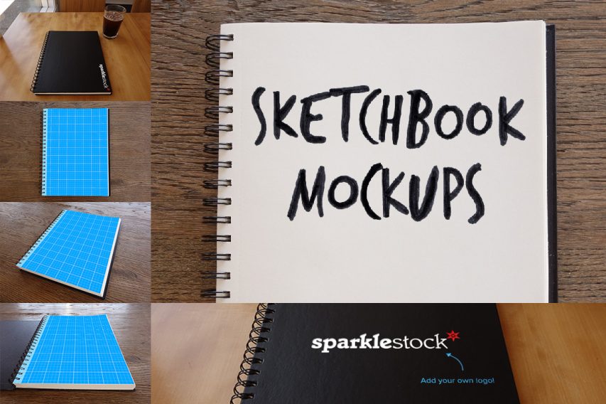 Photorealistic Sketchbook Mockup Free PSD