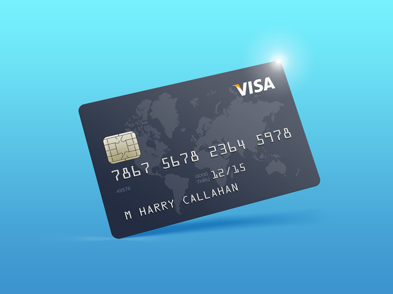 Credit Card Mockup Template Free PSD