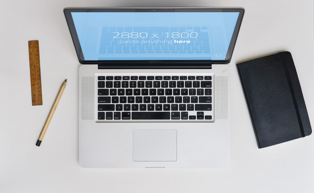 Macbook Pro table Top Mockup Free PSD | Download Mockup