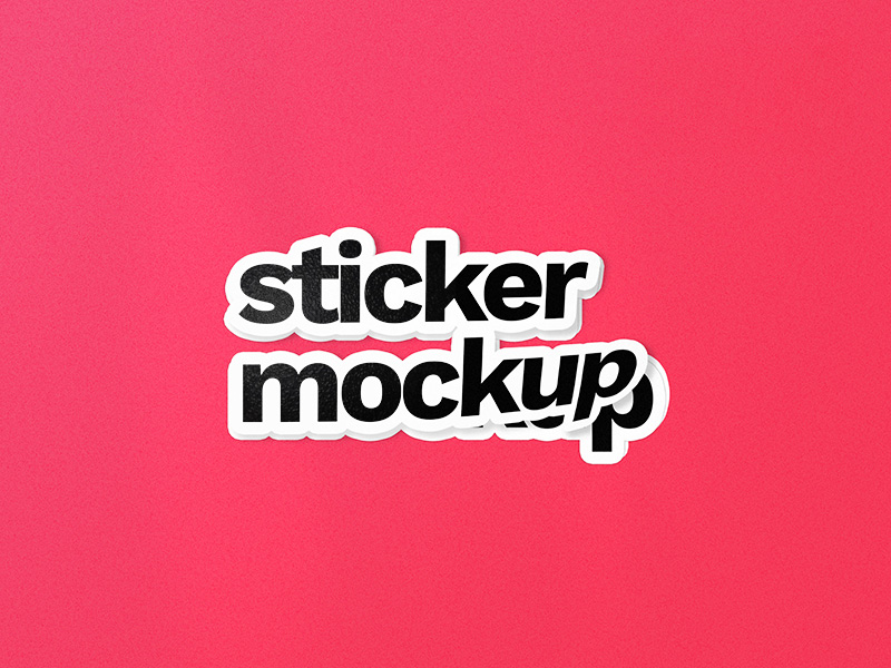 Sticker Mockup Free PSD