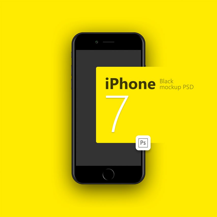 Download iPhone 7 Black Mockup Free PSD | Download Mockup