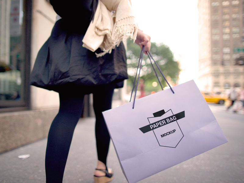 Shopping Paper Bag Free PSD Mockup | Download Mockup