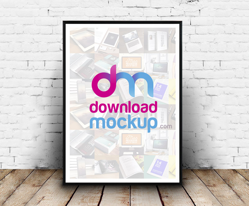 Wooden Frame Poster Mockup Free PSD | Download Mockup