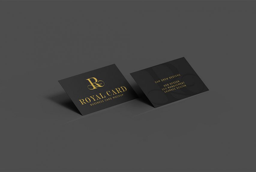 Download Dark Business Card Mockup PSD | Download Mockup