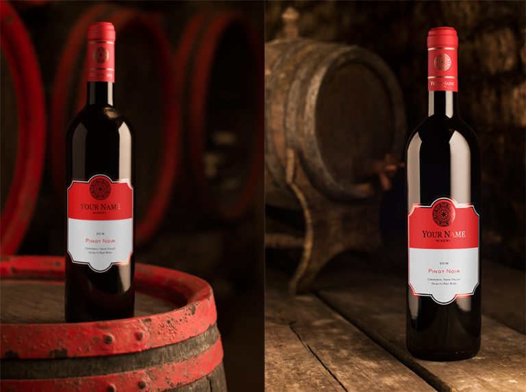 Download Red Wine Bottle Mockup Free PSD | Download Mockup