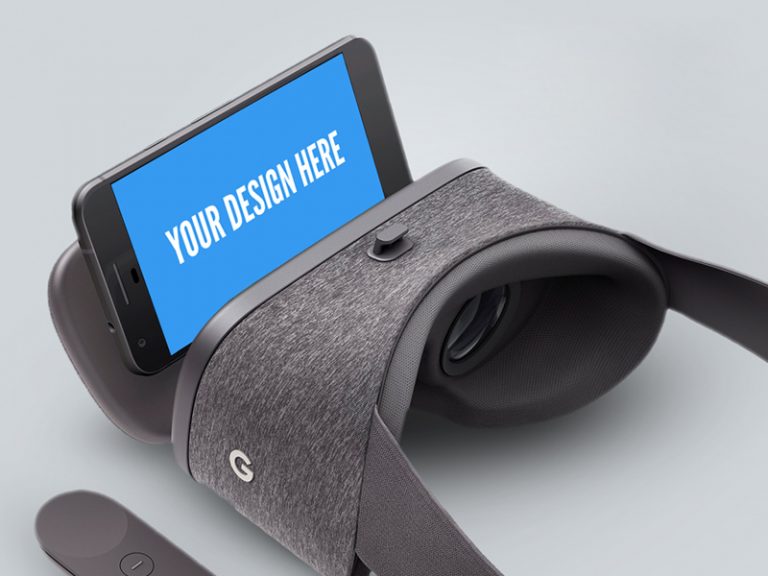 Download Google VR Headset Mockup Free PSD | Download Mockup