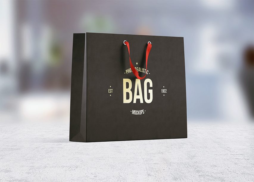 Paper Shopping Bag Mockup PSD | Download Mockup