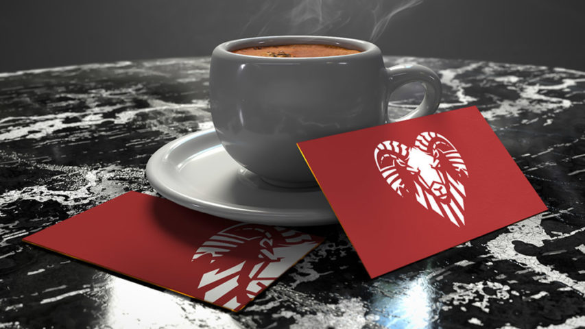 Business Card With Coffee Cup Mockup Free PSD Download 