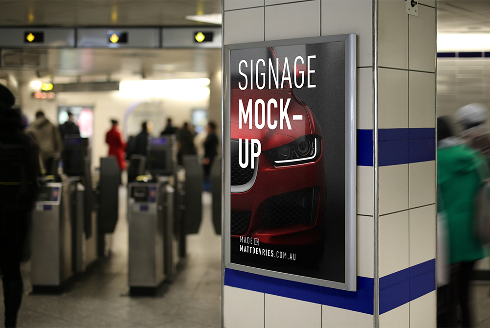 Download Billboard Signage Mockup Free PSD | Download Mockup