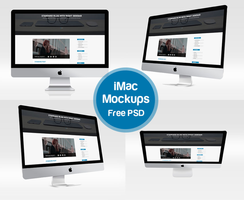 iMac Mockups Free PSD