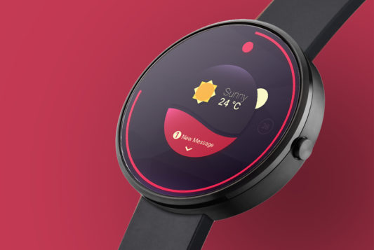 Android Wear Smartwatch Mockup Free PSD