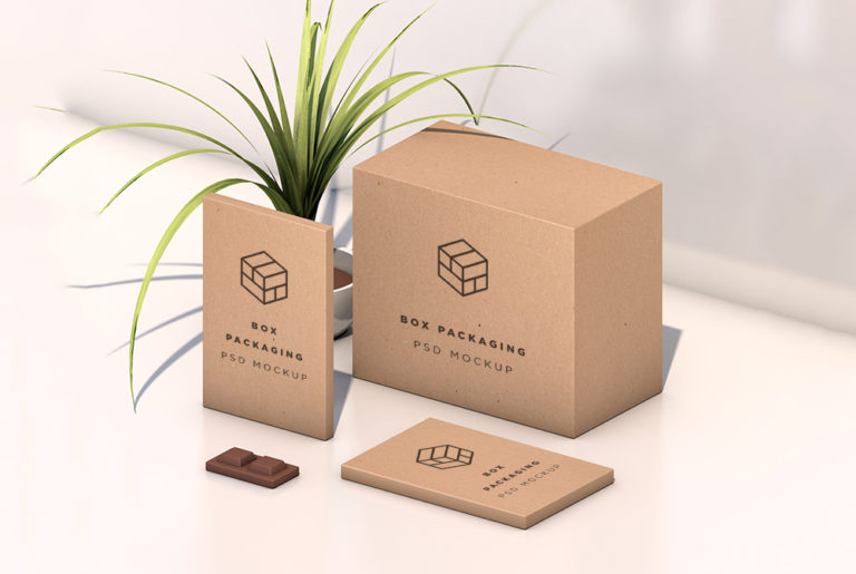Isometric Box Packaging Mockup Free PSD | Download Mockup