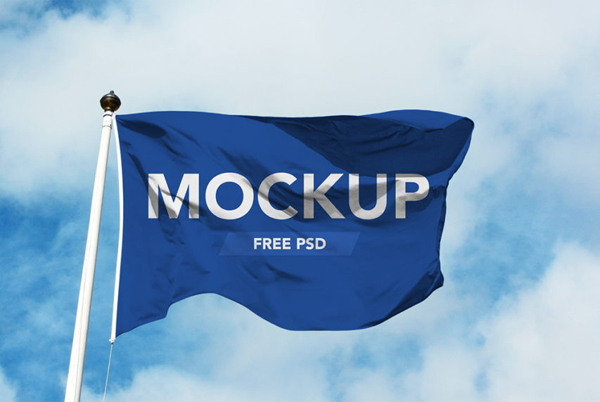 Realistic Flag Mockup Free PSD | Download Mockup