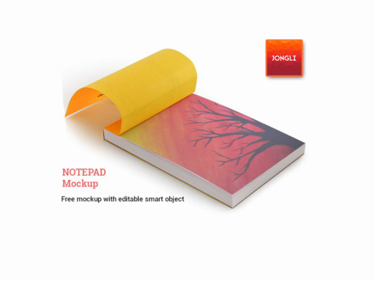 NotePad Mockup Free PSD