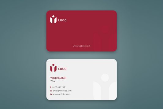 Rounded Corner Business Card Mockup PSD