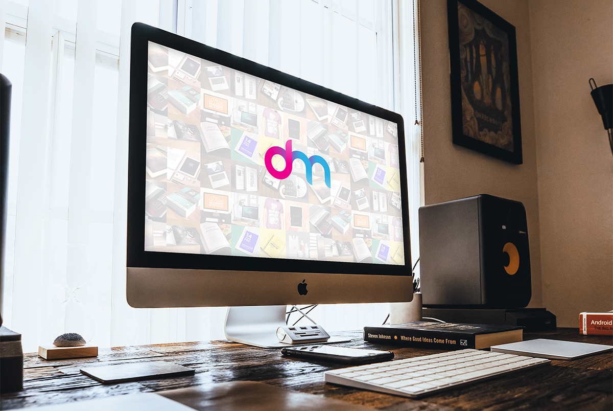 Download iMac in Home Office Mockup PSD | Download Mockup