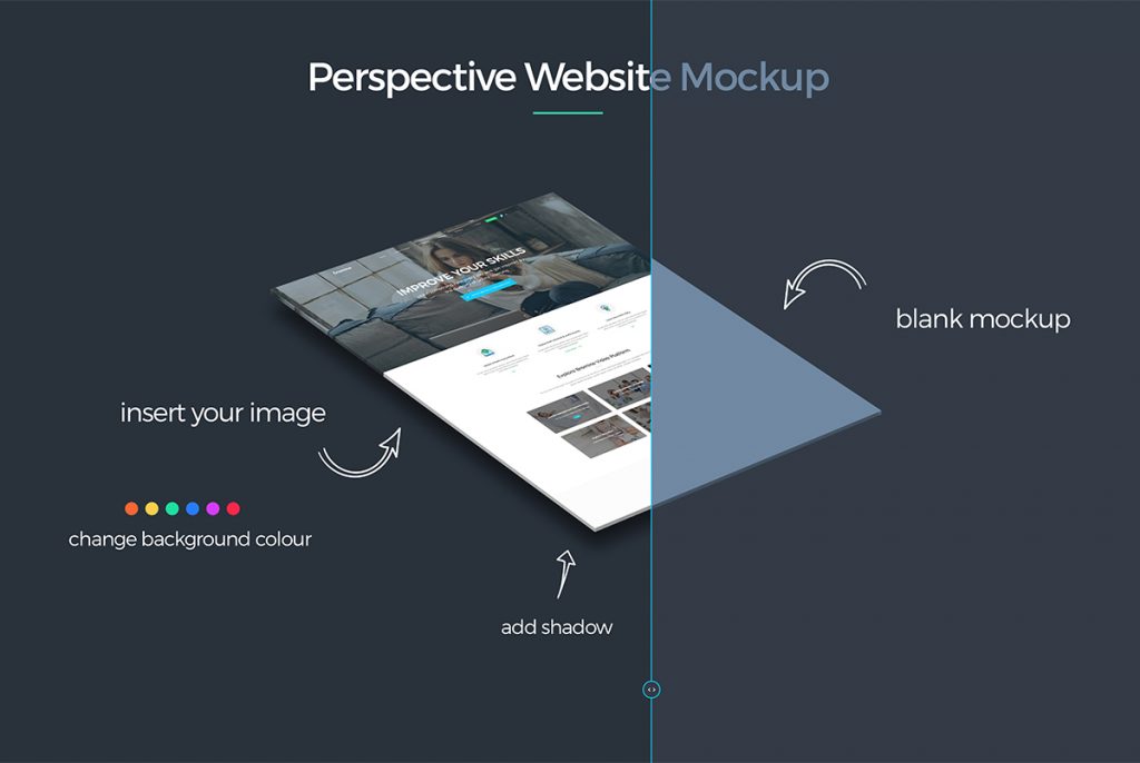 Perspective Website Mockup PSD Download Mockup