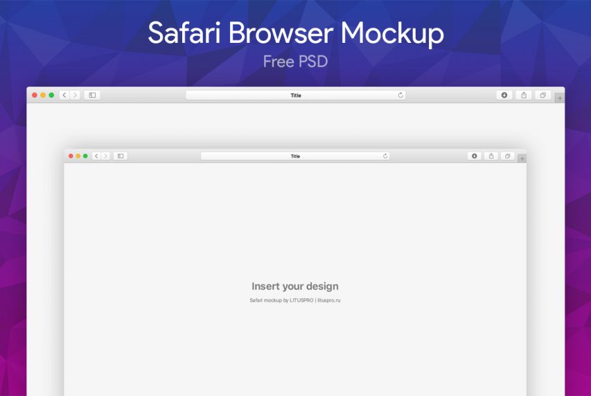 Safari Browser Mockup PSD