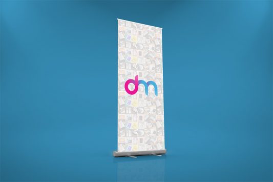 Roll Up Banner Mockup PSD