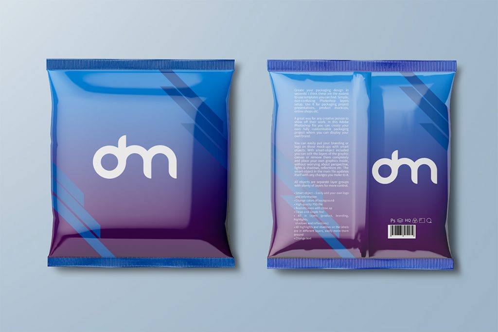 Download Foil Snack Packaging Mockup | Download Mockup
