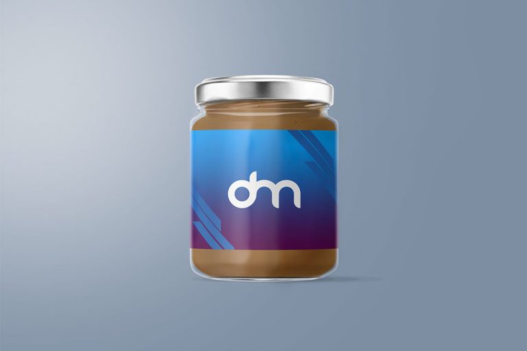 Download Peanut Butter Glass Jar Mockup | Download Mockup