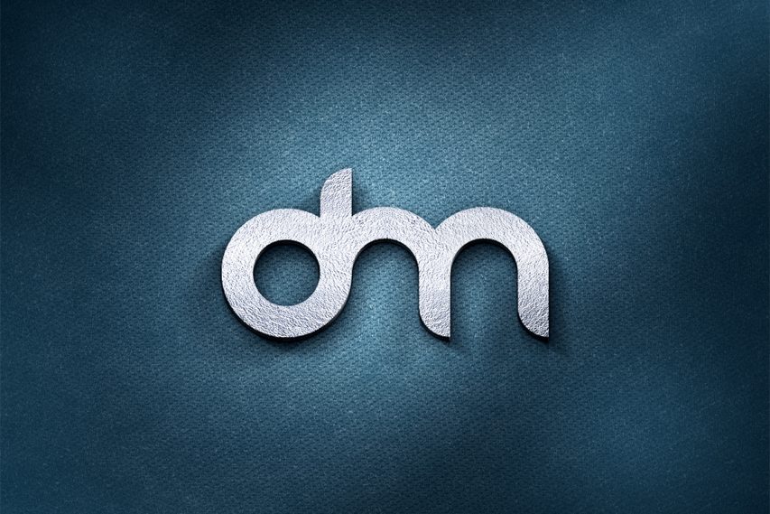 3D Logo and Text Mockup PSD