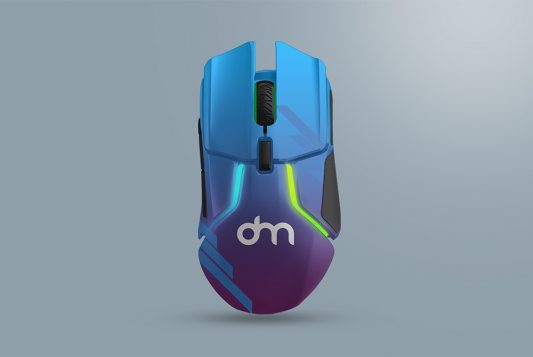 Wireless Gaming Mouse Mockup PSD