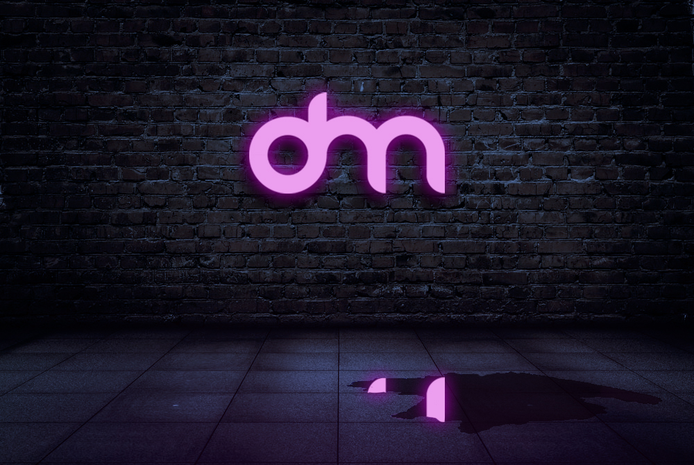 Realistic Neon Light Mockup PSD | Download Mockup